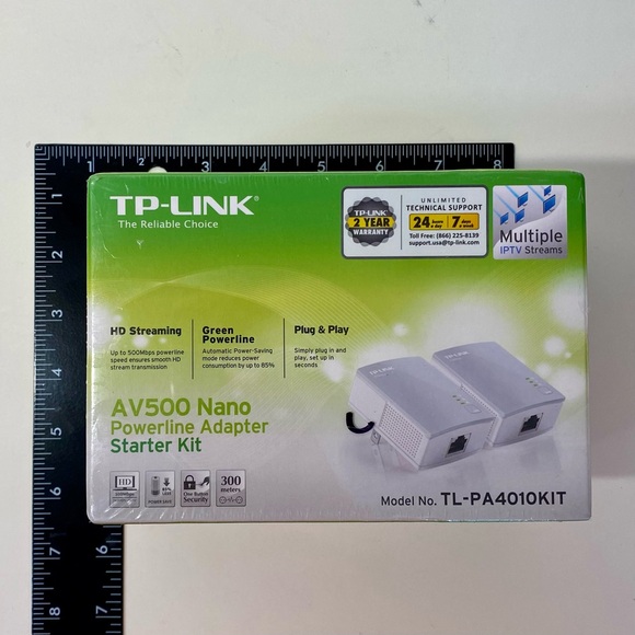 TP-LINK TL-PA4010KIT AV500 Nano Powerline Adapter Starter Kit, up to 500Mbps NIB - Picture 6 of 6